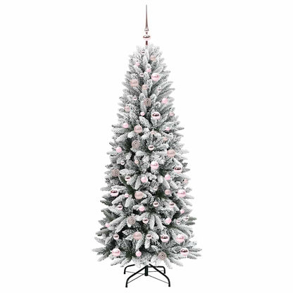 Umělý Vánoční Stromeček Bílá 180 Cm Pvc, Plast, Ocel A Pe