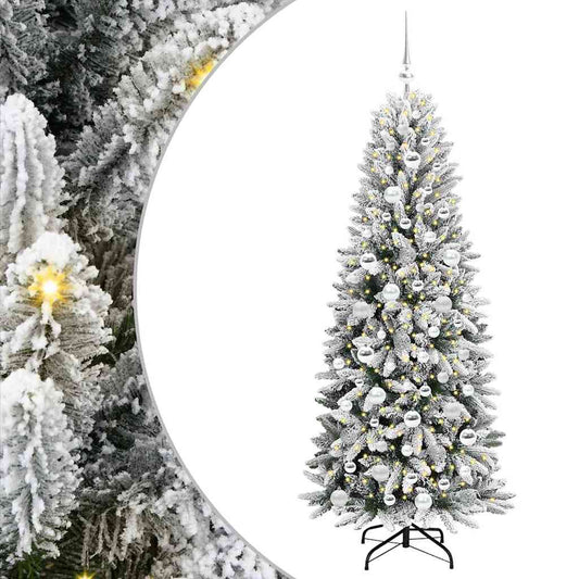 Umělý Vánoční Stromeček Bílá 180 Cm Pvc, Plast, Ocel A Pe