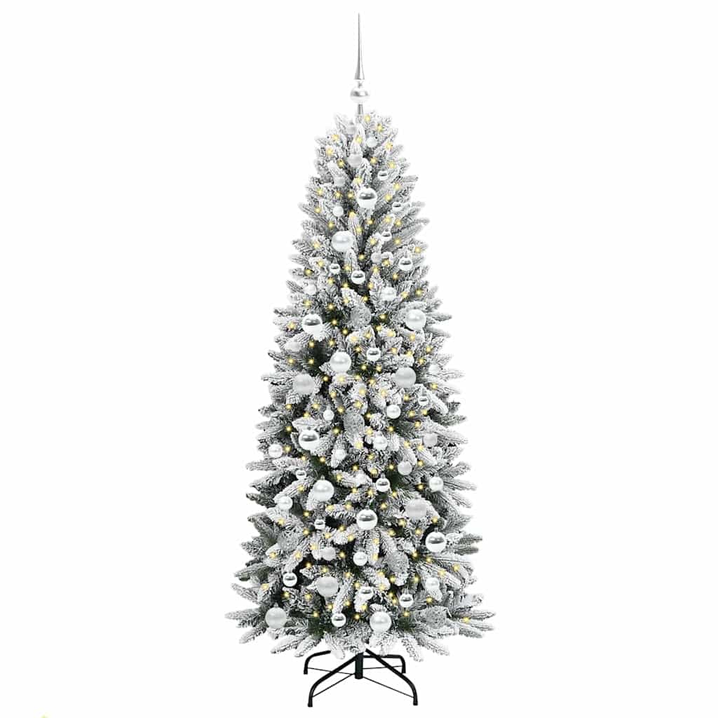 Umělý Vánoční Stromeček Bílá 180 Cm Pvc, Plast, Ocel A Pe