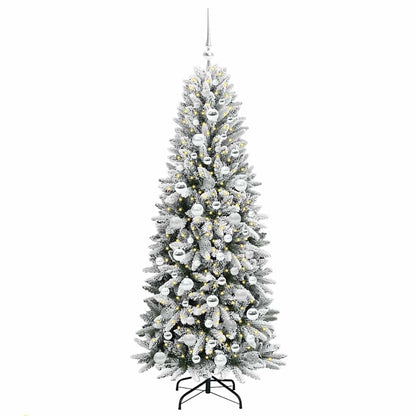 Umělý Vánoční Stromeček Bílá 180 Cm Pvc, Plast, Ocel A Pe