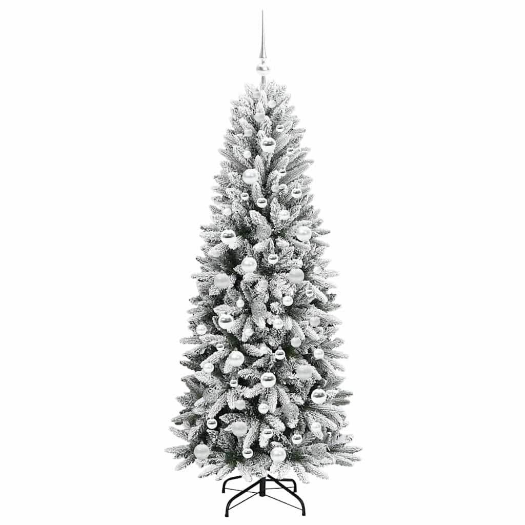 Umělý Vánoční Stromeček Bílá 180 Cm Pvc, Plast, Ocel A Pe