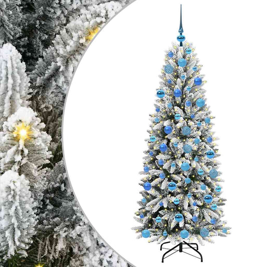 Umělý Vánoční Stromeček Bílá 180 Cm Pvc, Plast, Ocel A Pe