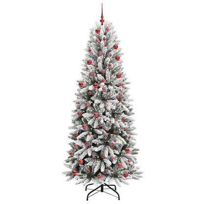 Umělý Vánoční Stromeček Bílá 210 Cm Pvc, Plast, Ocel A Pe