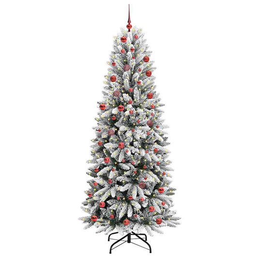 Umělý Vánoční Stromeček Bílá 210 Cm Pvc, Plast, Ocel A Pe