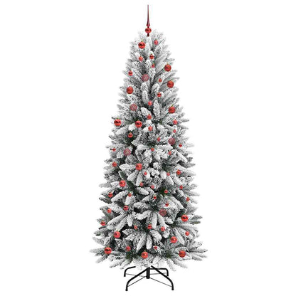 Umělý Vánoční Stromeček Bílá 210 Cm Pvc, Plast, Ocel A Pe