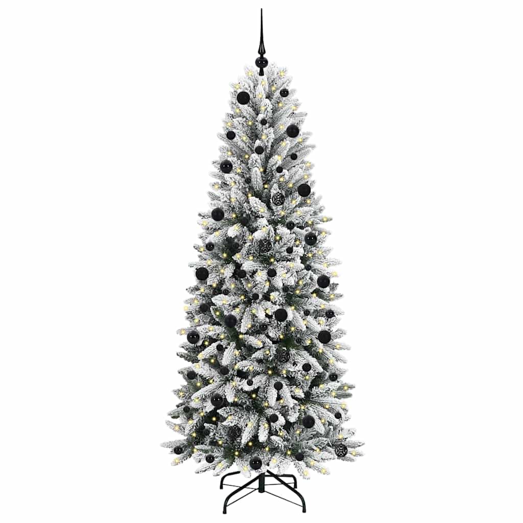 Umělý Vánoční Stromeček Bílá 210 Cm Pvc, Plast, Ocel A Pe