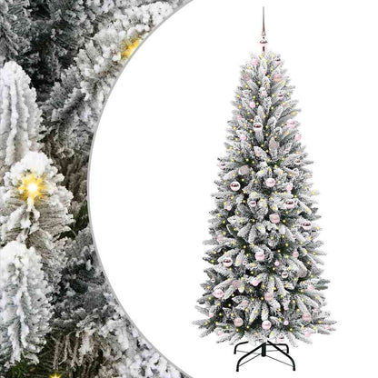 Umělý Vánoční Stromeček Bílá 210 Cm Pvc, Plast, Ocel A Pe
