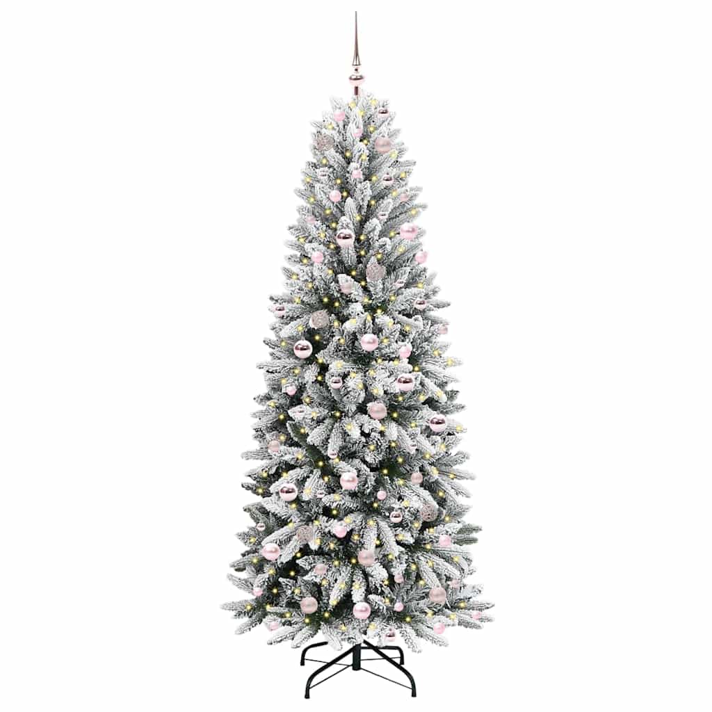 Umělý Vánoční Stromeček Bílá 210 Cm Pvc, Plast, Ocel A Pe