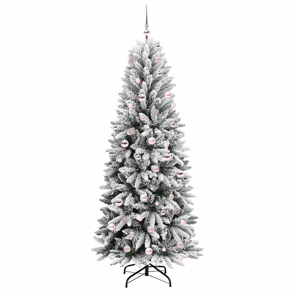 Umělý Vánoční Stromeček Bílá 210 Cm Pvc, Plast, Ocel A Pe