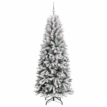Umělý Vánoční Stromeček Bílá 210 Cm Pvc, Plast, Ocel A Pe