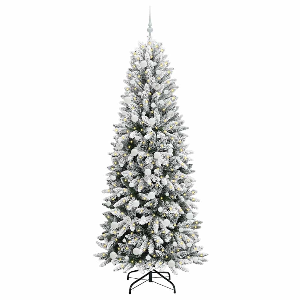 Umělý Vánoční Stromeček Bílá 210 Cm Pvc, Plast, Ocel A Pe