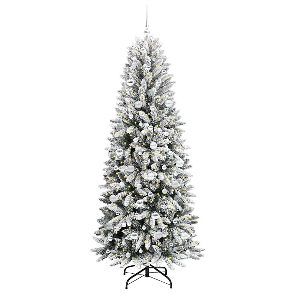 Umělý Vánoční Stromeček Bílá 210 Cm Pvc, Plast, Ocel A Pe