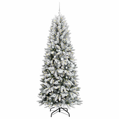 Umělý Vánoční Stromeček Bílá 210 Cm Pvc, Plast, Ocel A Pe