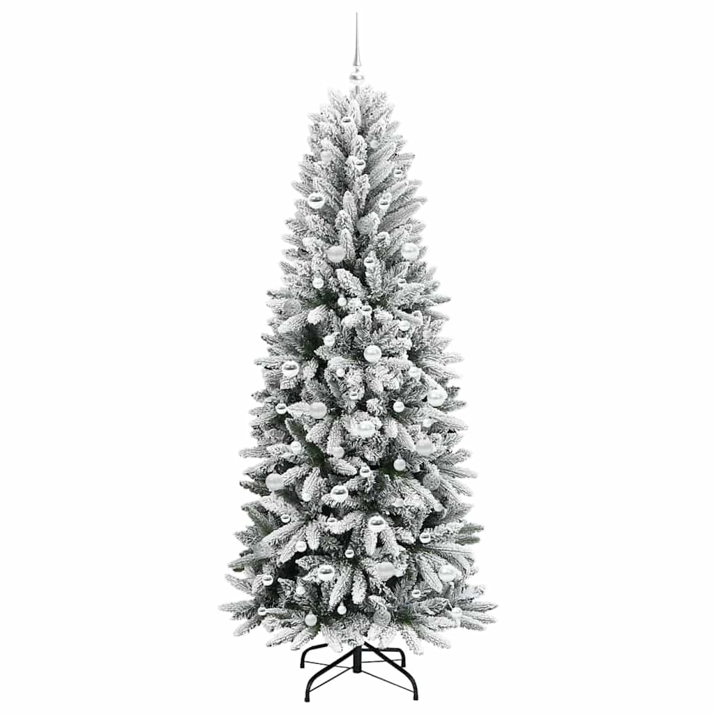 Umělý Vánoční Stromeček Bílá 210 Cm Pvc, Plast, Ocel A Pe