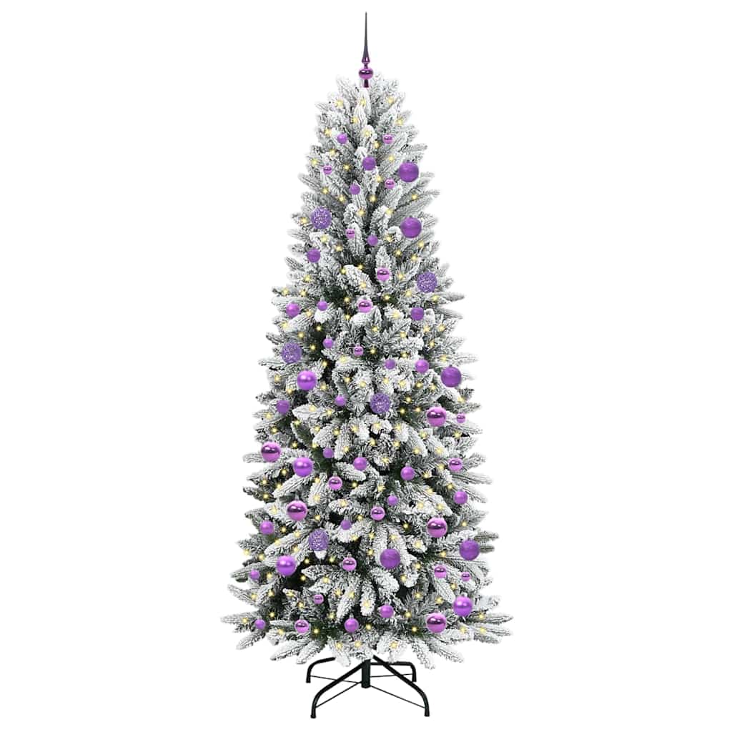 Umělý Vánoční Stromeček Bílá 210 Cm Pvc, Plast, Ocel A Pe