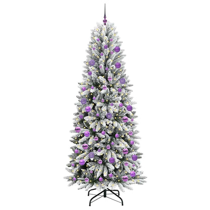 Umělý Vánoční Stromeček Bílá 210 Cm Pvc, Plast, Ocel A Pe