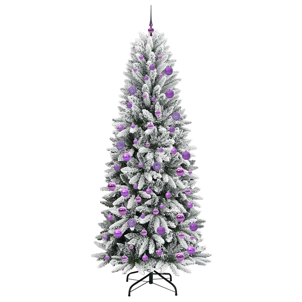 Umělý Vánoční Stromeček Bílá 210 Cm Pvc, Plast, Ocel A Pe