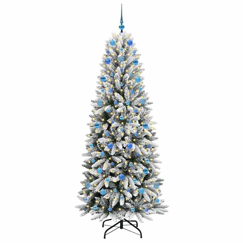 Umělý Vánoční Stromeček Bílá 210 Cm Pvc, Plast, Ocel A Pe