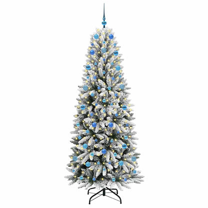Umělý Vánoční Stromeček Bílá 210 Cm Pvc, Plast, Ocel A Pe