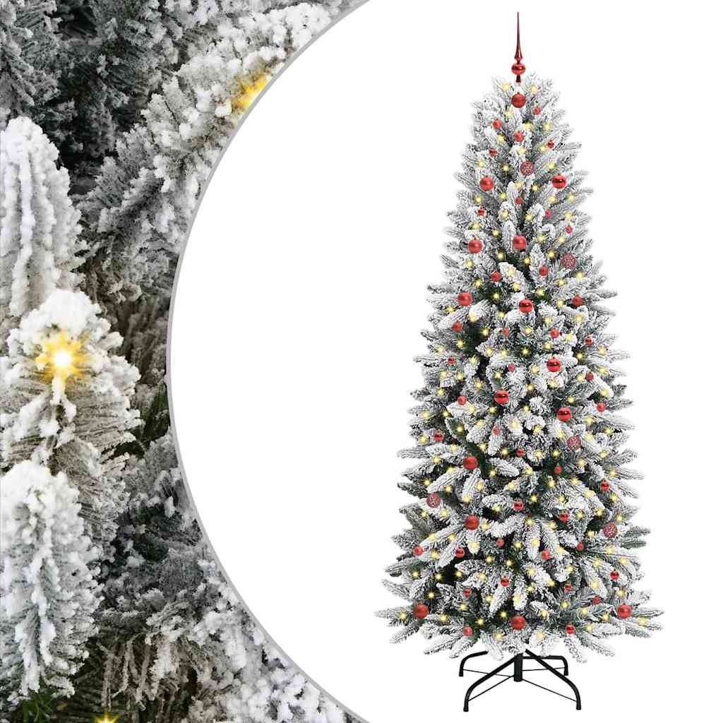 Umělý Vánoční Stromeček Bílá 240 Cm Pvc, Plast, Ocel A Pe