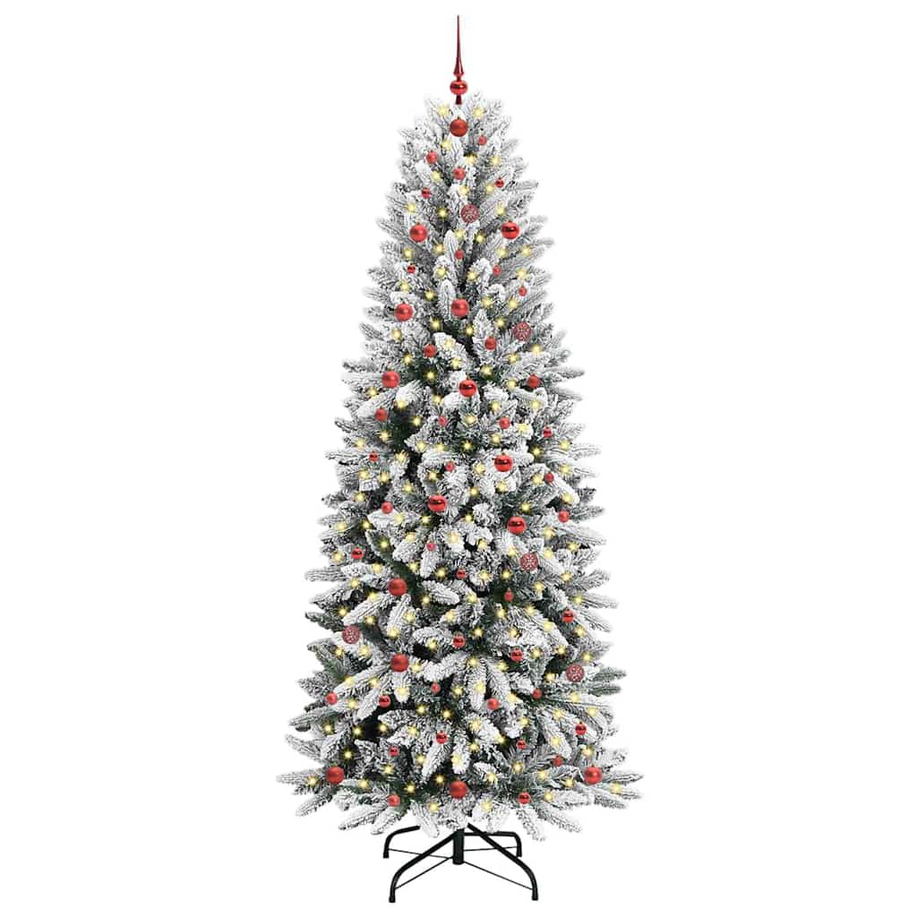 Umělý Vánoční Stromeček Bílá 240 Cm Pvc, Plast, Ocel A Pe