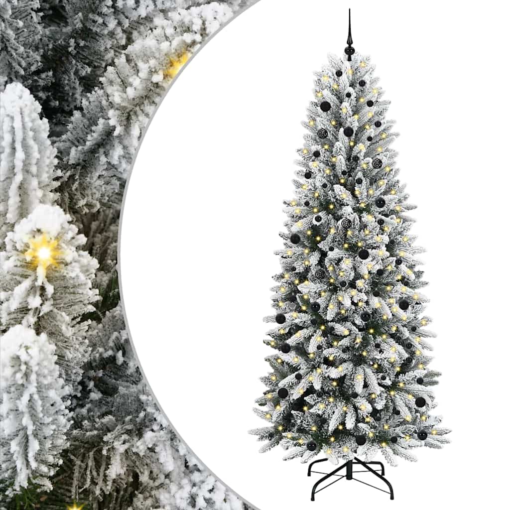 Umělý Vánoční Stromeček Bílá 240 Cm Pvc, Plast, Ocel A Pe