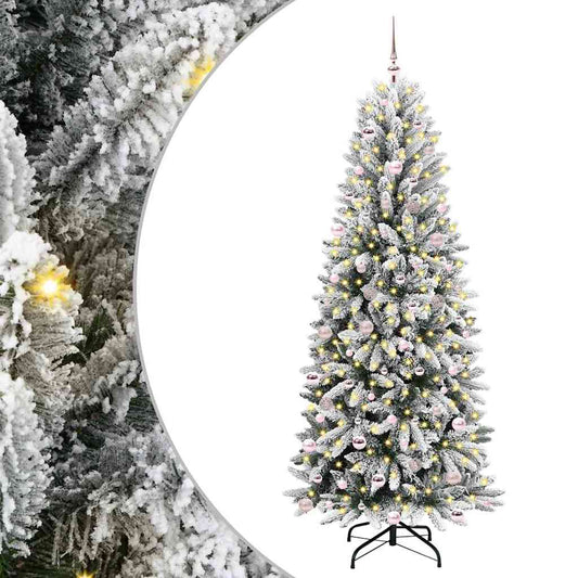 Umělý Vánoční Stromeček Bílá 240 Cm Pvc, Plast, Ocel A Pe