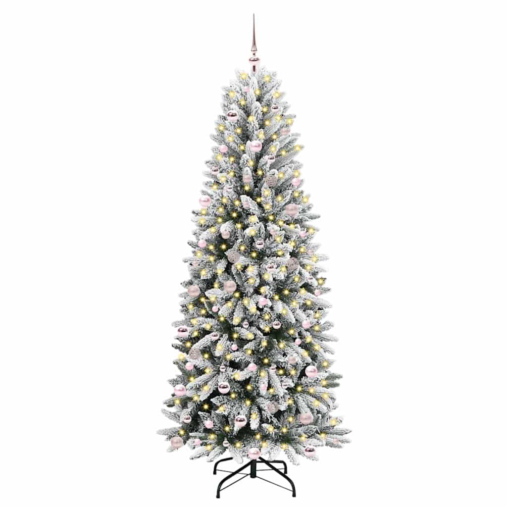 Umělý Vánoční Stromeček Bílá 240 Cm Pvc, Plast, Ocel A Pe