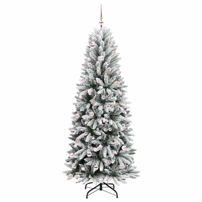 Umělý Vánoční Stromeček Bílá 240 Cm Pvc, Plast, Ocel A Pe