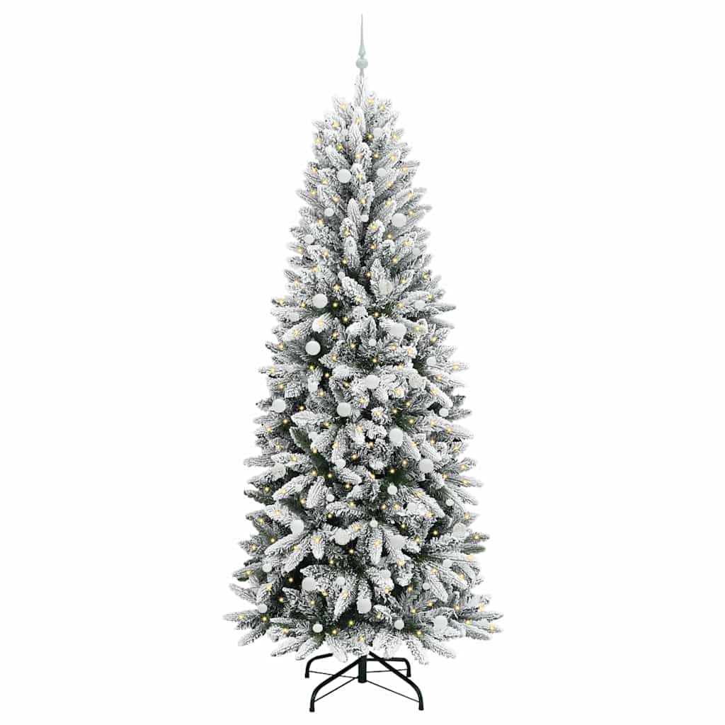 Umělý Vánoční Stromeček Bílá 240 Cm Pvc, Plast, Ocel A Pe
