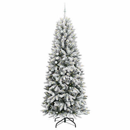 Umělý Vánoční Stromeček Bílá 240 Cm Pvc, Plast, Ocel A Pe
