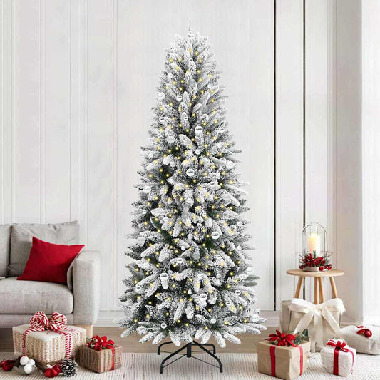 Umělý Vánoční Stromeček Bílá 240 Cm Pvc, Plast, Ocel A Pe
