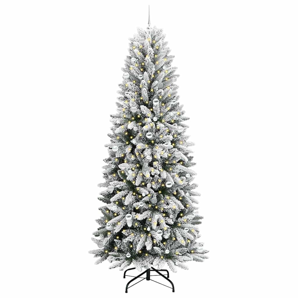 Umělý Vánoční Stromeček Bílá 240 Cm Pvc, Plast, Ocel A Pe