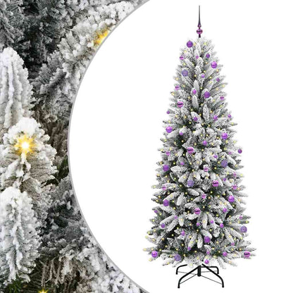 Umělý Vánoční Stromeček Bílá 240 Cm Pvc, Plast, Ocel A Pe