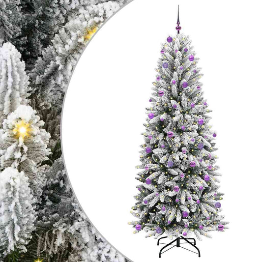 Umělý Vánoční Stromeček Bílá 240 Cm Pvc, Plast, Ocel A Pe