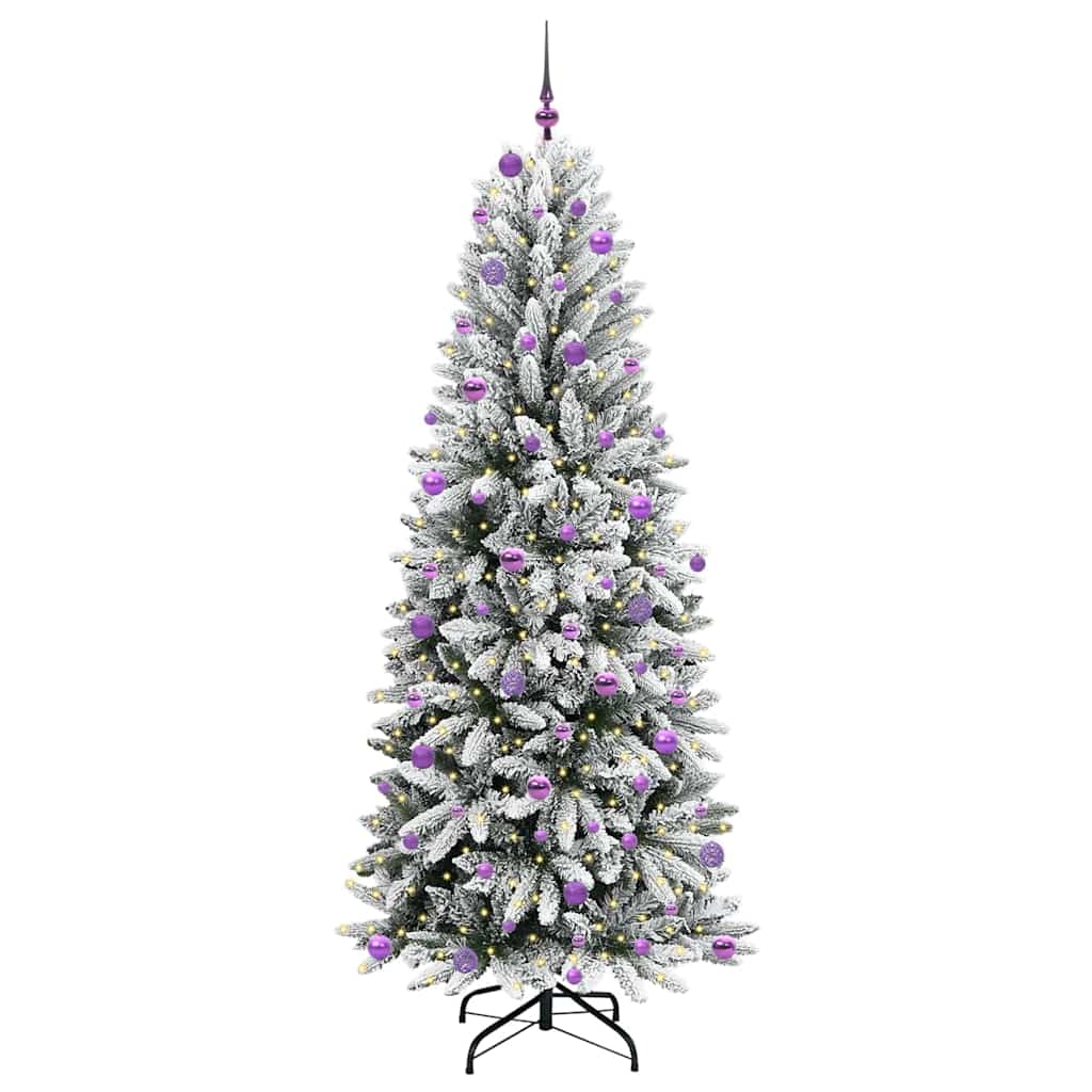 Umělý Vánoční Stromeček Bílá 240 Cm Pvc, Plast, Ocel A Pe