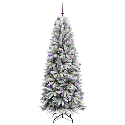 Umělý Vánoční Stromeček Bílá 240 Cm Pvc, Plast, Ocel A Pe