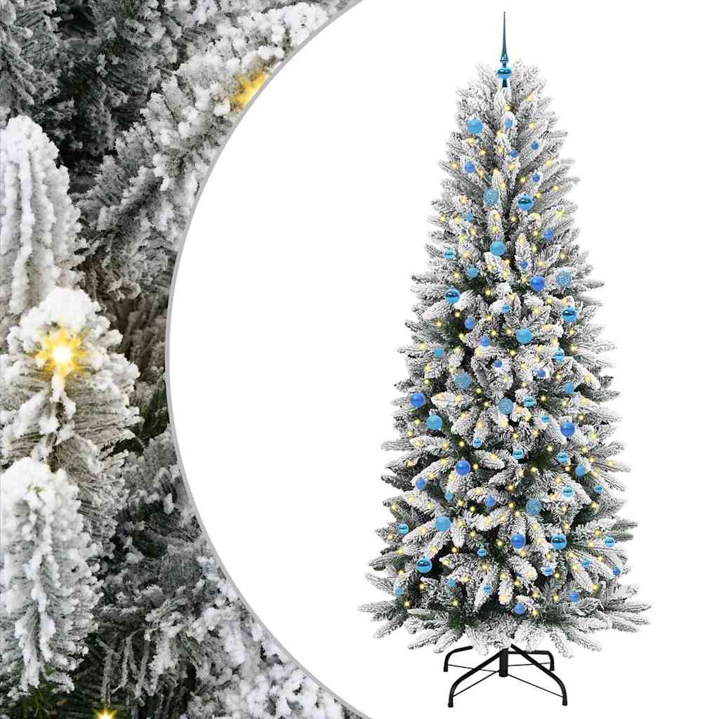 Umělý Vánoční Stromeček Bílá 240 Cm Pvc, Plast, Ocel A Pe