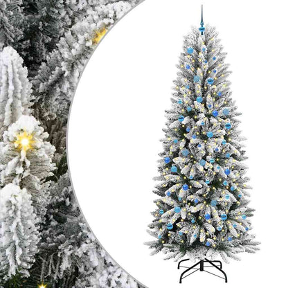Umělý Vánoční Stromeček Bílá 240 Cm Pvc, Plast, Ocel A Pe