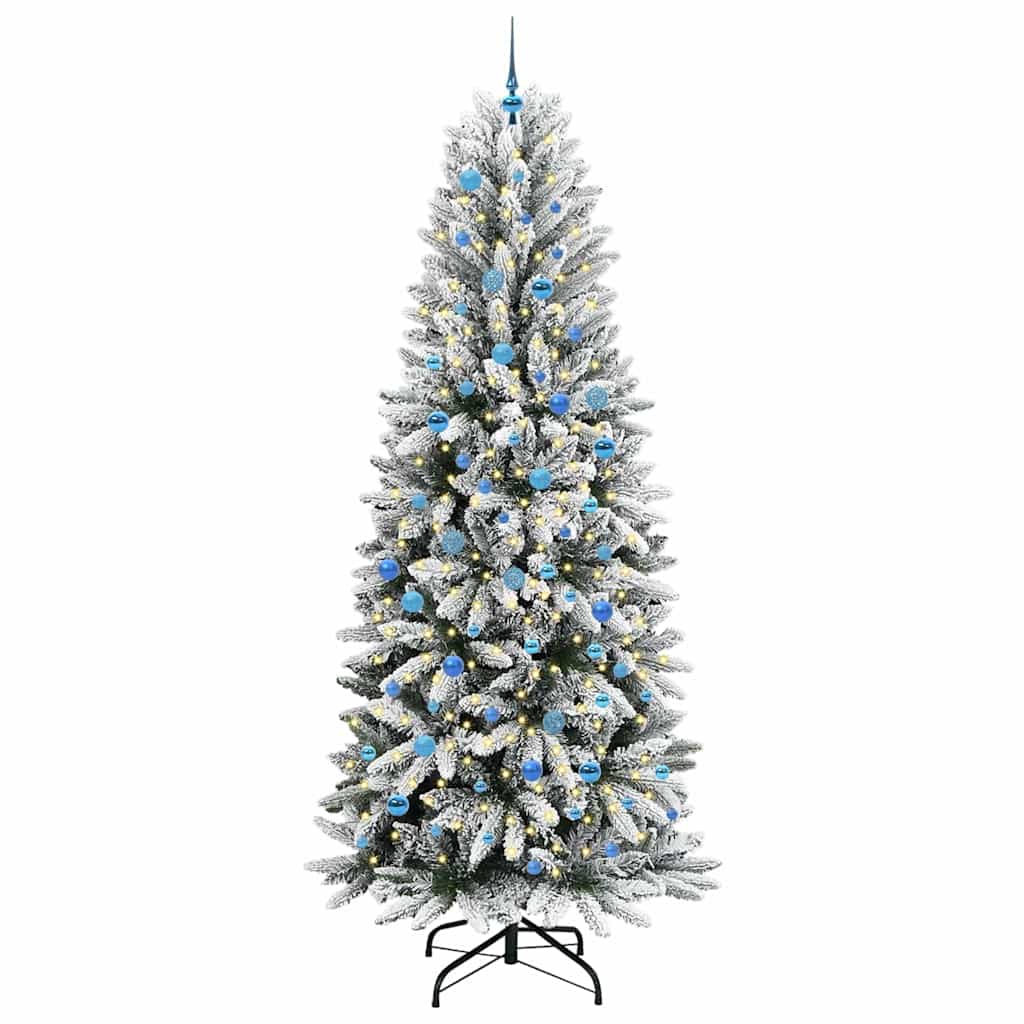 Umělý Vánoční Stromeček Bílá 240 Cm Pvc, Plast, Ocel A Pe