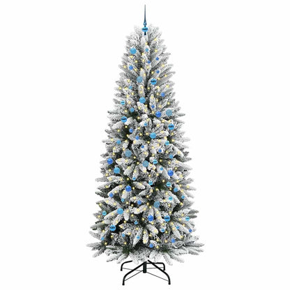 Umělý Vánoční Stromeček Bílá 240 Cm Pvc, Plast, Ocel A Pe