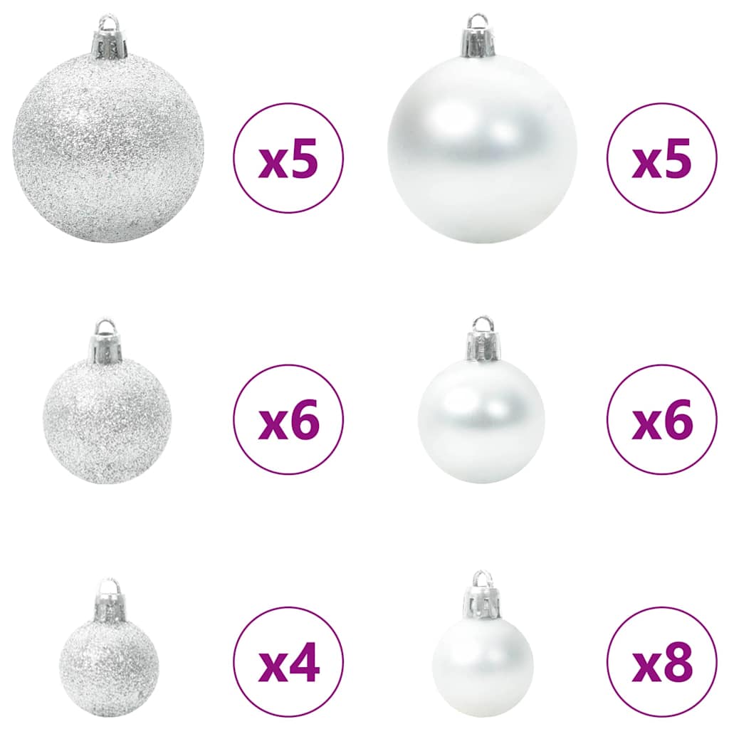 Umělý Vánoční Stromeček Bílá 120 Cm Pvc, Kov A Plast