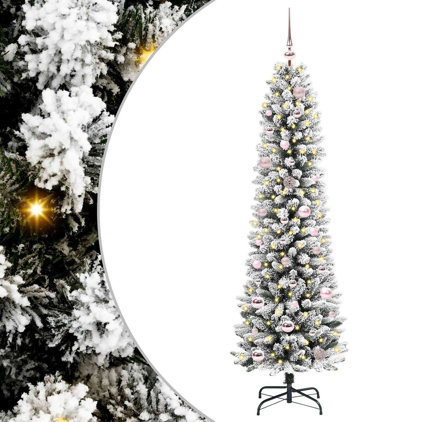 Umělý Vánoční Stromeček Bílá 150 Cm Pvc, Kov A Plast