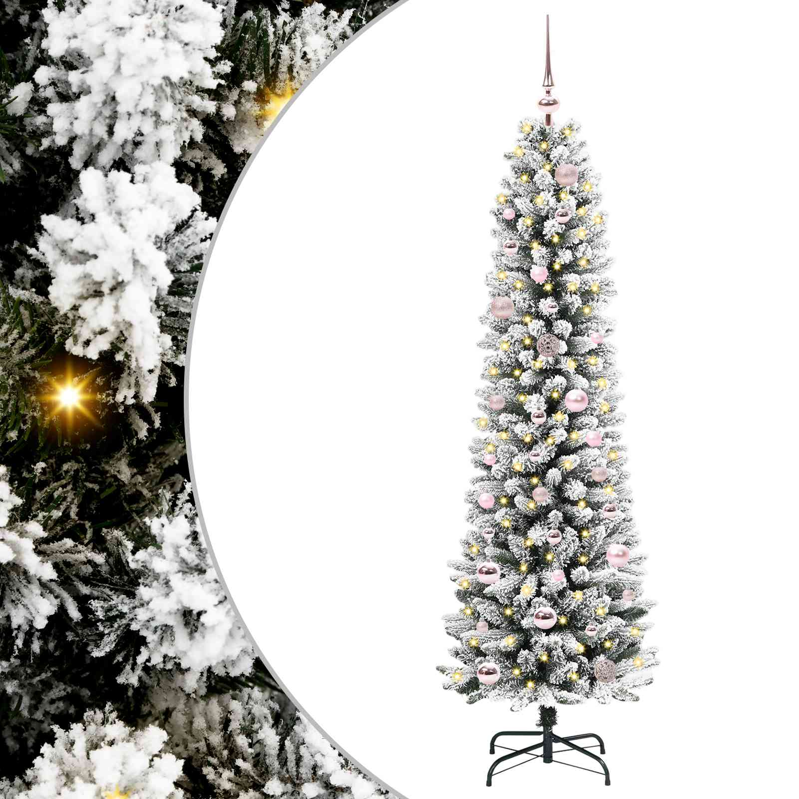 Umělý Vánoční Stromeček Bílá 150 Cm Pvc, Kov A Plast