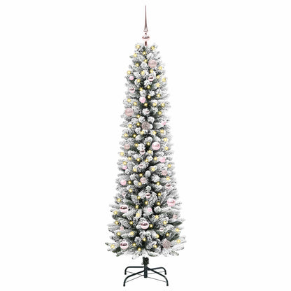 Umělý Vánoční Stromeček Bílá 150 Cm Pvc, Kov A Plast