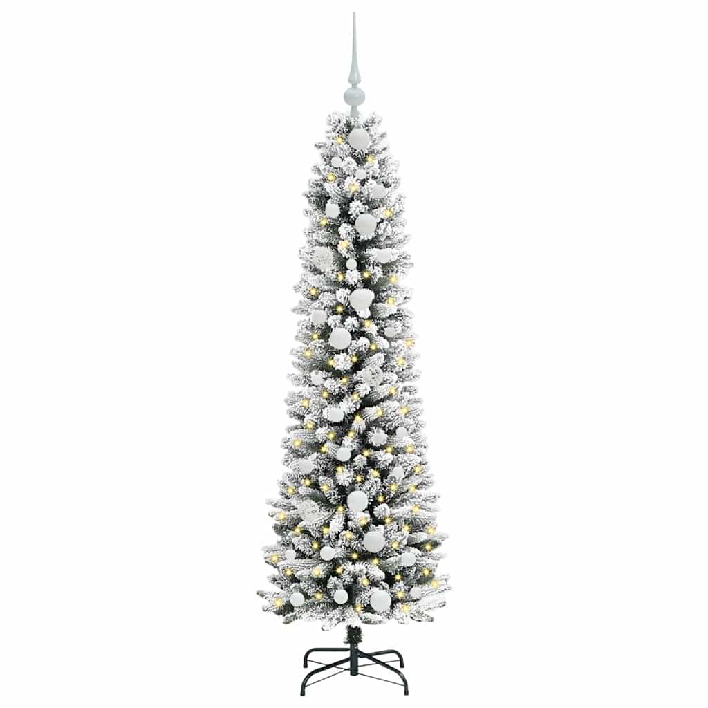 Umělý Vánoční Stromeček Bílá 150 Cm Pvc, Kov A Plast