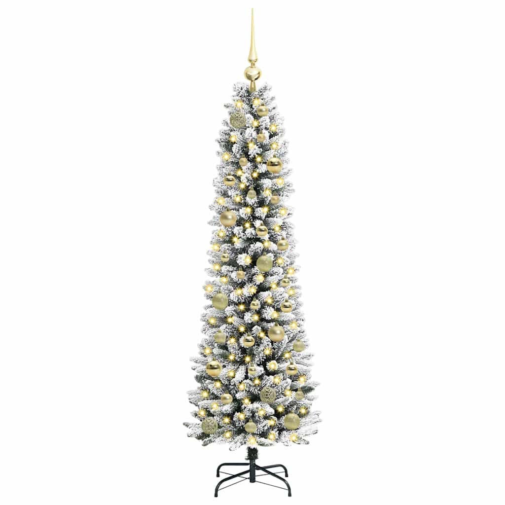 Umělý Vánoční Stromeček Bílá 150 Cm Pvc, Kov A Plast