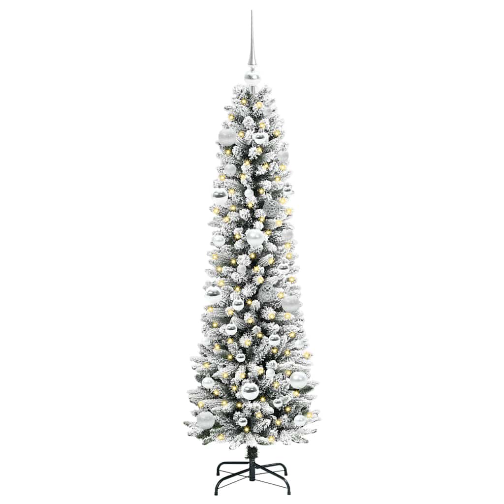 Umělý Vánoční Stromeček Bílá 150 Cm Pvc, Kov A Plast