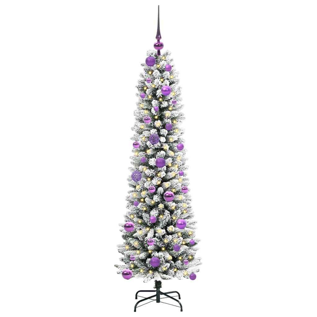 Umělý Vánoční Stromeček Bílá 150 Cm Pvc, Kov A Plast