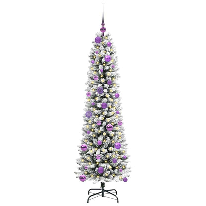 Umělý Vánoční Stromeček Bílá 150 Cm Pvc, Kov A Plast